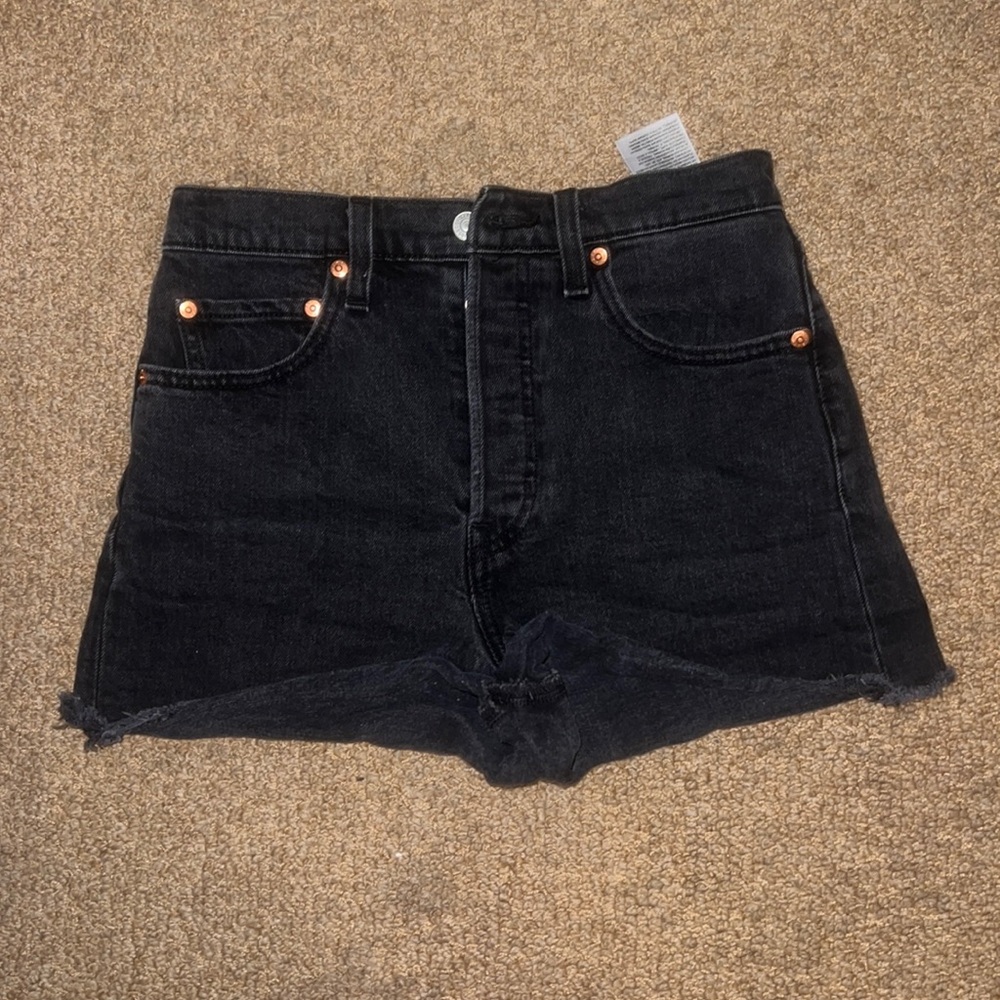 Black Levi Jean Shorts